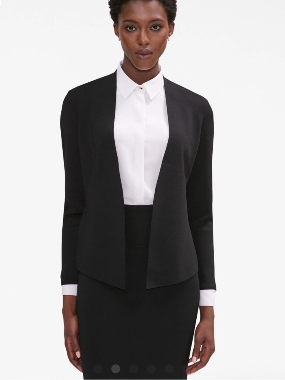 M.M.Lafleur The Woolf Jardigan Black Open-Front Women's Jacket